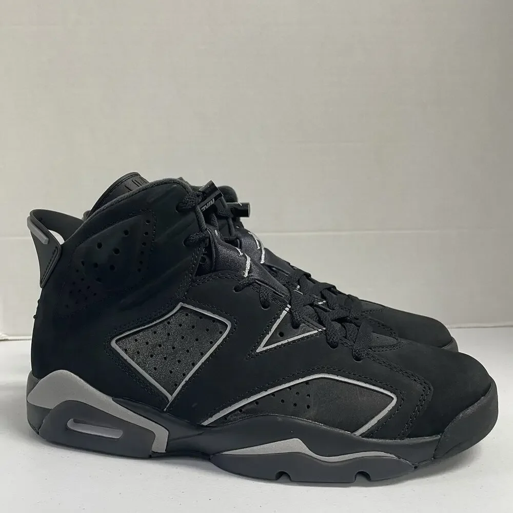 Air Jordan 6 Retro Cap and Gown IR2266 010 Size 11.5 Black Silver Graduation